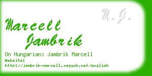 marcell jambrik business card